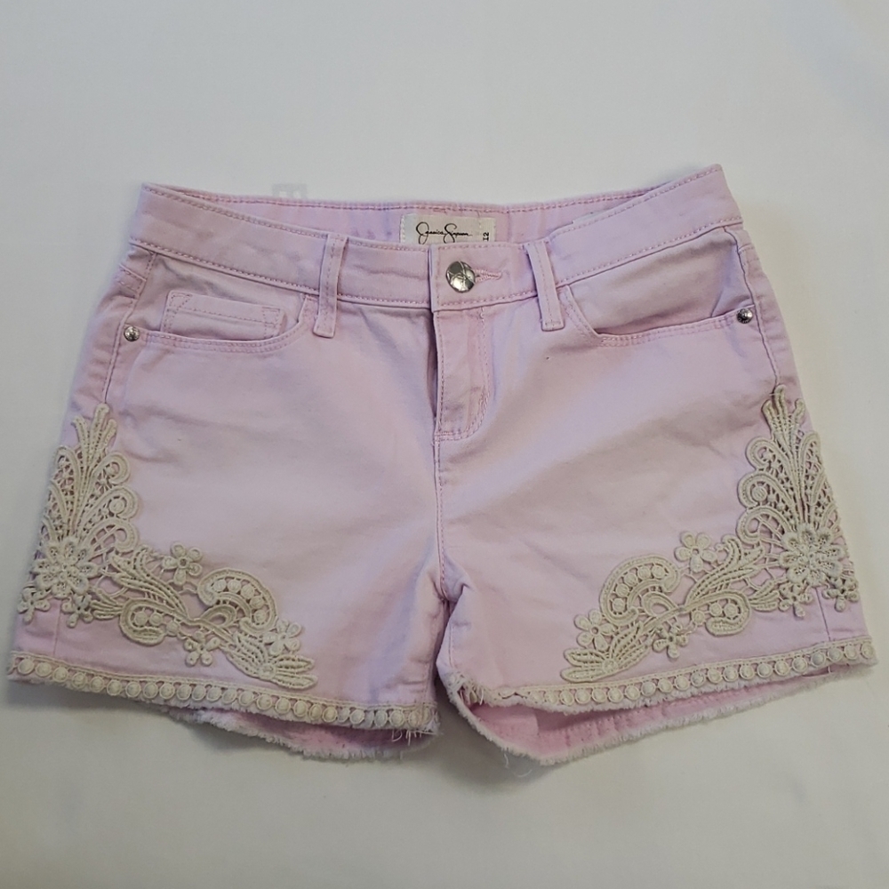 Jessica Simpson pink embroidery shorts